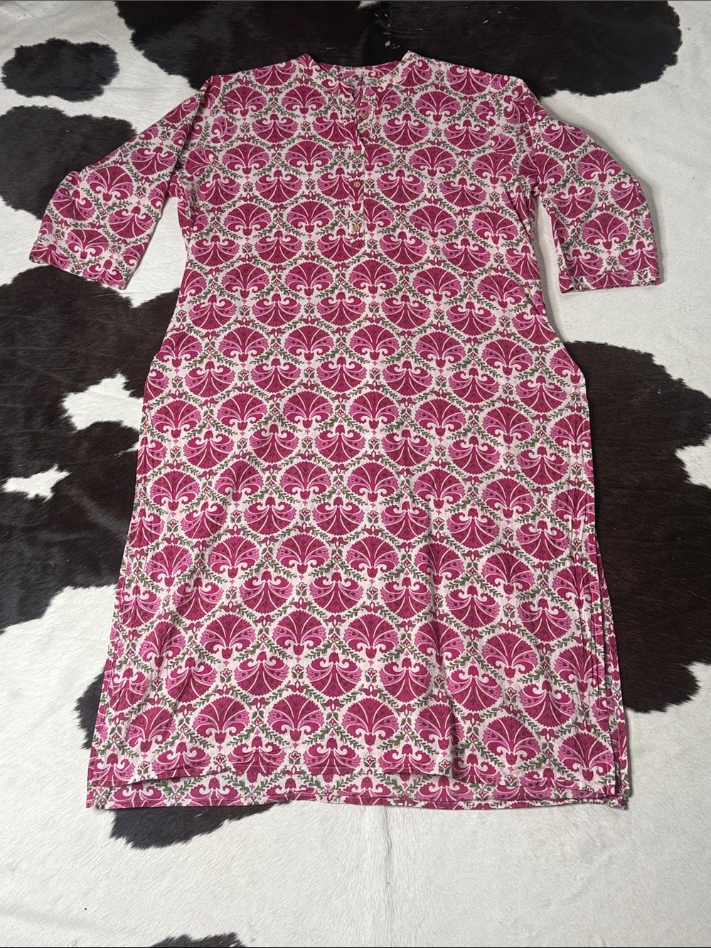 Printed Pink Floral Tunic - Women's